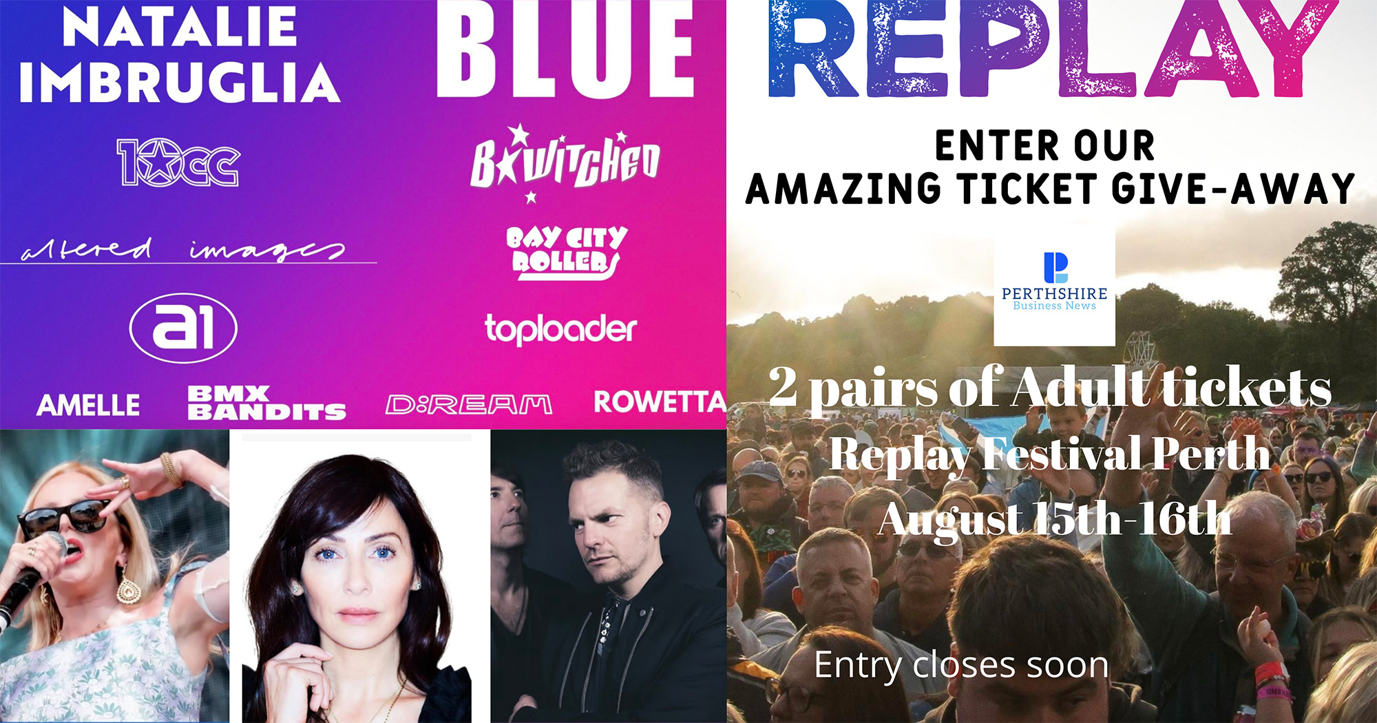 Enter our amazing DRAW and win a pair of Adult tickets for first REPLAY Festival in Perth on 15th-16th August